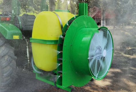 La introducción de la máquina de pulverización impulsada por el aire.